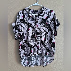 Women’s Vintage Pop Art Button Down Shirt